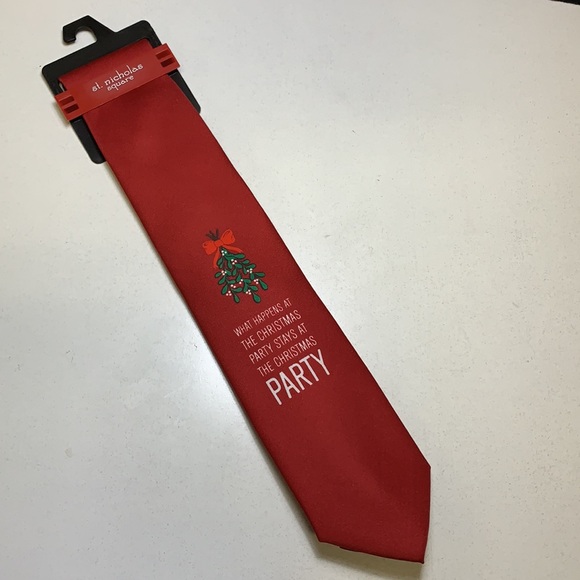 🎄Red St. Nicholas Square Tie NWT - Picture 6 of 7